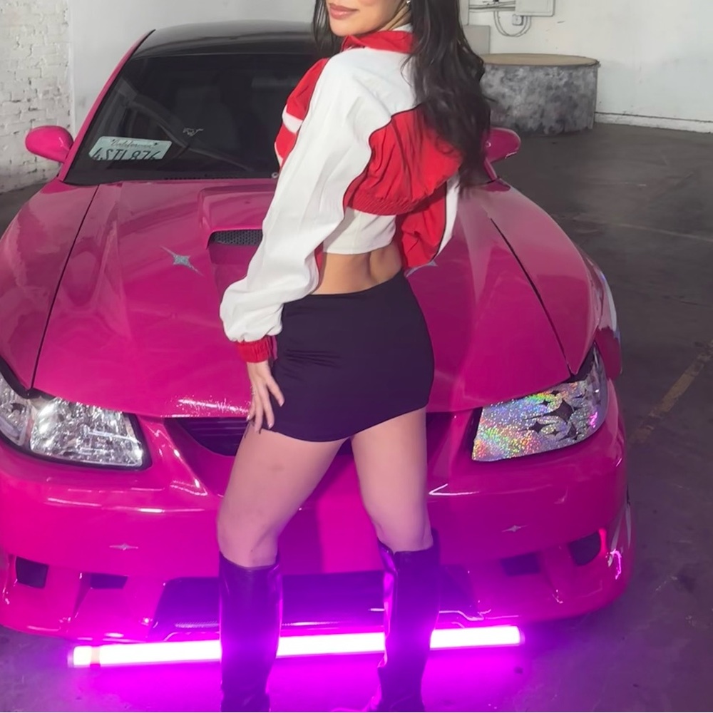 Cropped racer jacket